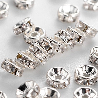 Brass Crystal Rhinestone Spacer Beads RSB035-B01-1