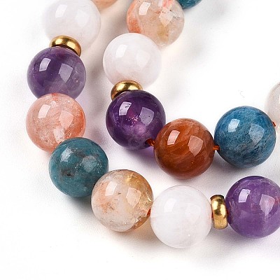 Natural Mixed Stone Beads Strands G-T140-8mm-15-1