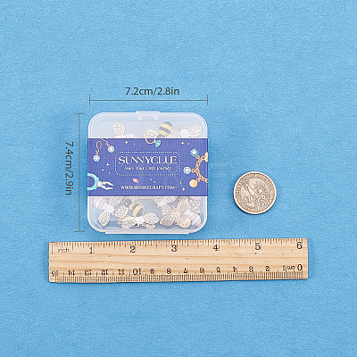 Alloy Enamel Cabochons ENAM-SC0001-28-1