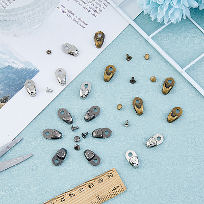 30 Sets 3 Colors Alloy Boot Lace Hooks FIND-DC0005-85-1