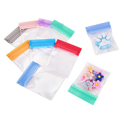 40Pcs 8 Colors Transparent EVA Packaging Resealable Bags ABAG-TA0002-29A-1