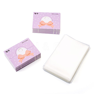 100Pcs Rectangle Polypropylene Cellophane Bags CDIS-TA0001-34G-1