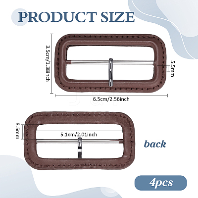 4Pcs Leather Buckles FIND-PH0038-70B-1