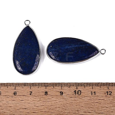 Dyed Natural Lapis Lazuli Pendants G-Q606-91P-1