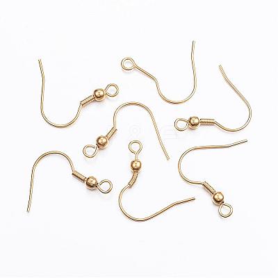 304 Stainless Steel Earring Hooks STAS-L187-03G-1