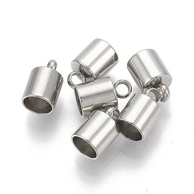 Tarnish Resistant 201 Stainless Steel Cord Ends STAS-R098-03C-1