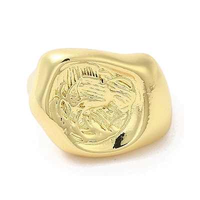 Rack Plating Brass Finger Ring RJEW-C072-07G-1