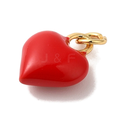 Brass Enamel Charms X-KK-U027-13-04G-1