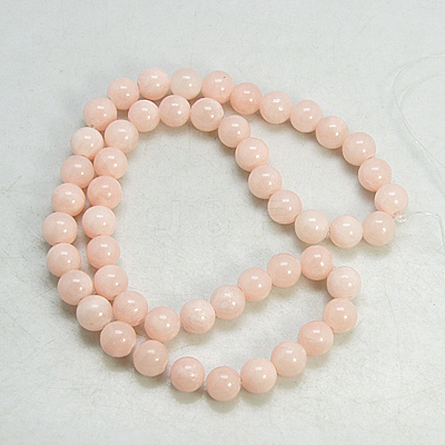 Natural Yellow Jade Beads Strands JBR8mm-1-1