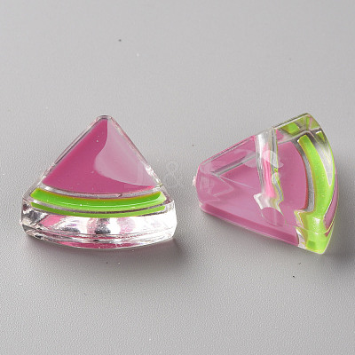 Transparent Enamel Acrylic Beads TACR-S155-001I-1