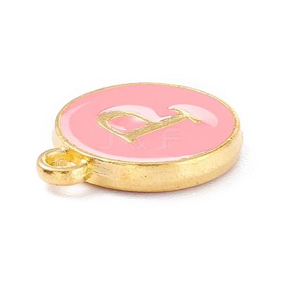 Golden Plated Alloy Enamel Charms ENAM-Q437-14P-1