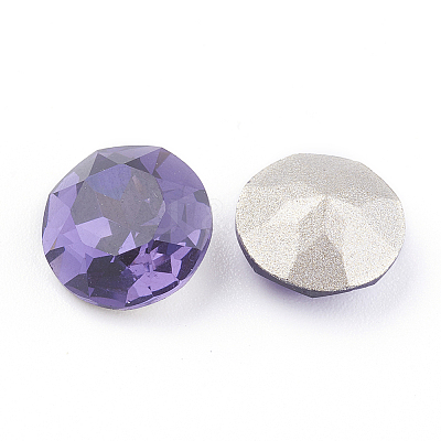 Pointed Back & Back Plated K9 Glass Rhinestone Cabochons RGLA-J012-10mm-277-1