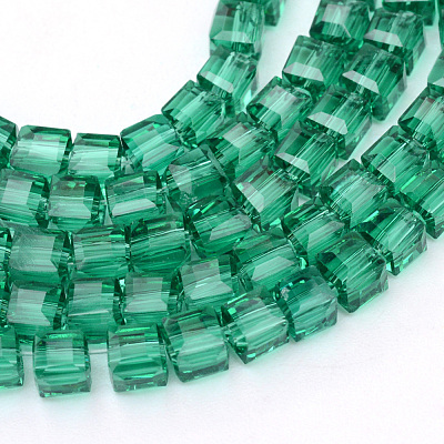 Transparent Glass Bead Strands X-GLAA-R167-4x4-01D-1
