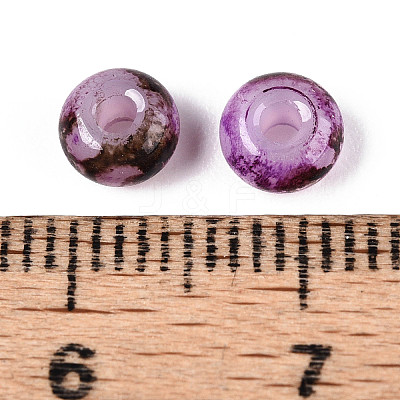 3/0 Baking Paint Glass Beads GLAA-G118-02F-1