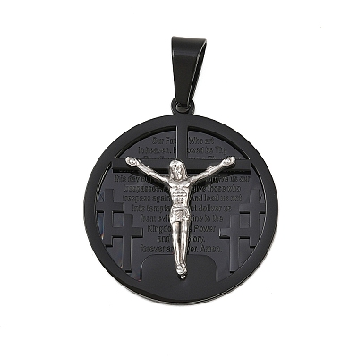 Jesus Theme 304 Stainless Steel Pendants STAS-D387-01A-EB-1