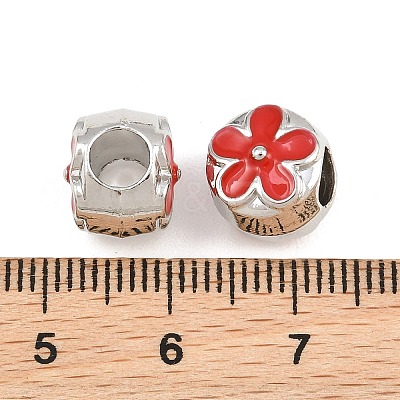 Alloy Enamel European Beads AL-CBAC2D3-21P-01-1