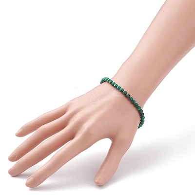 Natural Malachite Beaded Bracelets BJEW-JB06468-1