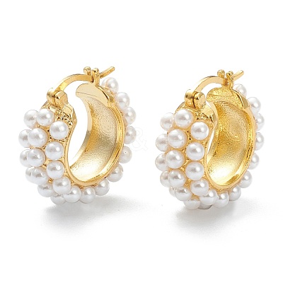 Brass Hoop Earrings EJEW-A058-03G-1