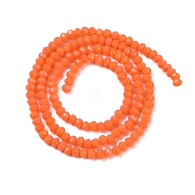 Opaque Solid Color Glass Bead Strands GLAA-F078-A03-1