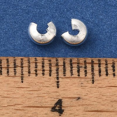 Brass Crimp Bead Cover KK-K383-07C-S-1