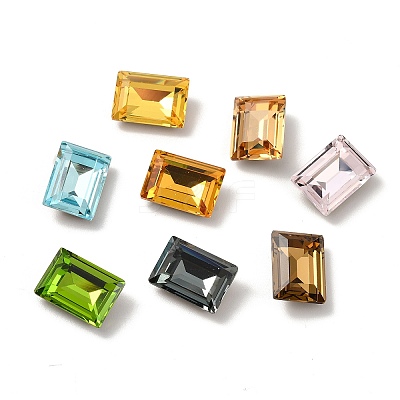 Faceted K9 Glass Rhinestone Cabochons GGLA-R042-04C-1