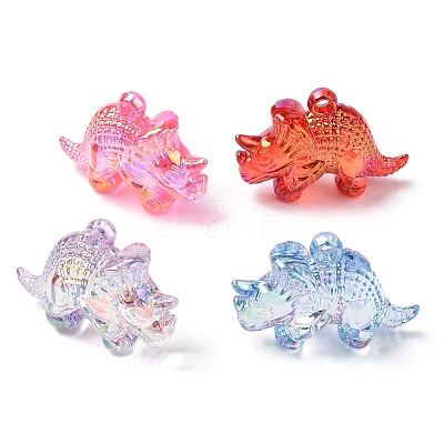 Electroplate Transparent UV Plating Acrylic Pendants OACR-I014-06-1
