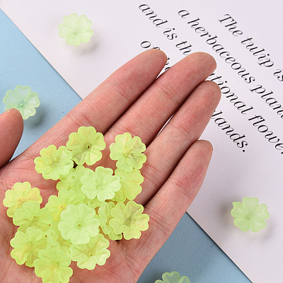 Transparent Frosted Acrylic Bead Caps X-MACR-S371-04A-728-1