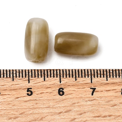 Opaque Acrylic Beads OACR-WH0055-01C-1
