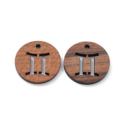 Walnut Wood Laser Cut Pendants WOOD-Q051-06A-1
