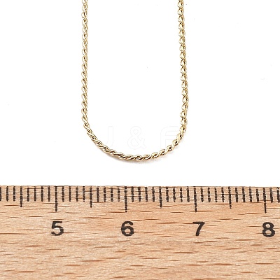 1MM 304 Stainless Steel Serpentine Chain Necklaces for Women Men NJEW-T016-11G-1