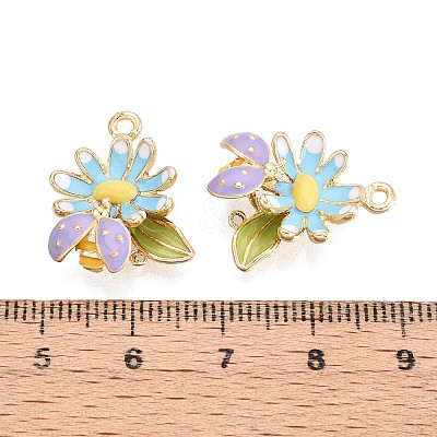 Alloy Enamel Pendants ENAM-T022-41KCG-02-1