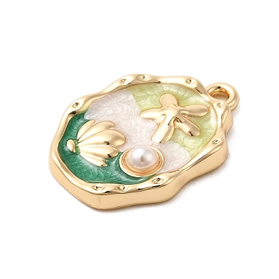 Alloy Enamel Pendants PALLOY-K020-21LG-01-1