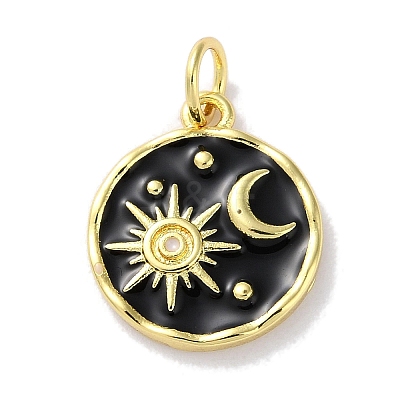 Rack Plated Brass Enamel Pendants KK-Z039-02B-1
