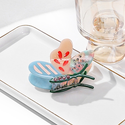 Cute Butterfly Cellulose Acetate Claw Hair Clips PW-WG8B425-02-1
