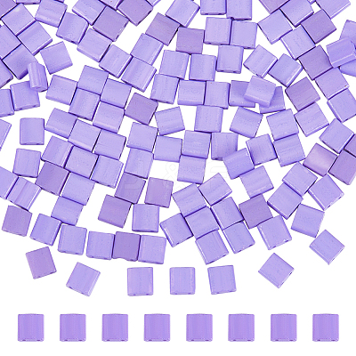 240Pcs 2-Hole Baking Paint Opaque Colours Glass Seed Beads SEED-SC0001-12A-1