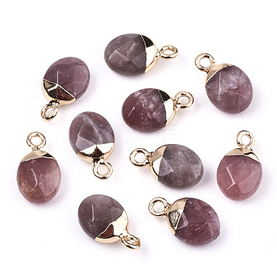 Natural Strawberry Quartz Charms G-N326-58F-1