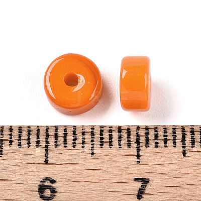 Opaque Solid Color Glass Beads X1-GLAA-N007-6x3mm-A07-1