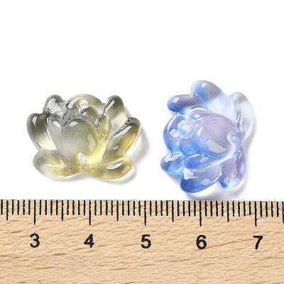 Transparent Glass Connector Charms GLAA-A015-01D-1