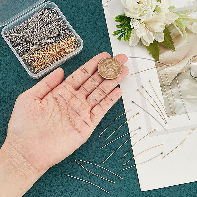 200Pcs 2 Colors 304 Stainless Steel Ball Head Pins Sets STAS-PH0004-93-1