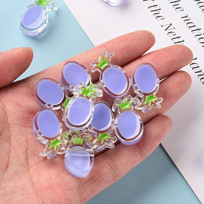 Transparent Enamel Acrylic Beads TACR-S155-002J-1