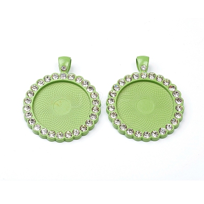Alloy Pendant Cabochon Settings LS-PALLOY-WH0066-33C-1