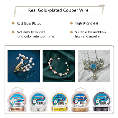 Round Craft Copper Wire CWIR-BC0001-0.5mm-G-1