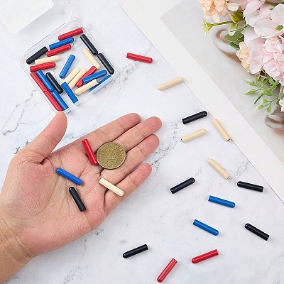40Pcs 4 Colors Alloy Cord End FIND-GF0008-47A-1