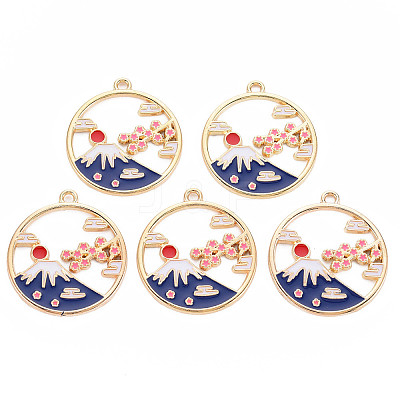 Alloy Enamel Pendants X-ENAM-S126-112-NR-1