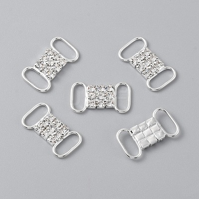 Brass Rhinestone Buckles FIND-WH0111-390A-1