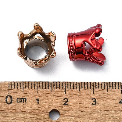 UV Plating Acrylic European Large Hole Beads OACR-E033-05-1