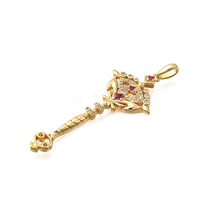 Brass Micro Pave Cubic Zirconia Big Pendants X1-KK-B147-04G-02-1