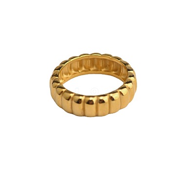 Wave Texture 304 Stainless Steel Finger Rings WGA78FE-03-1