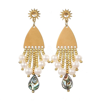 316L Surgical Stainless Steel Chandelier Earrings EJEW-MZ00767-1