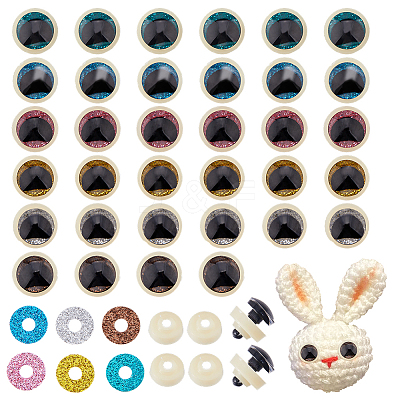 1 Bag Plastic Safety Craft Eye Sets DIY-FH0010-70B-1